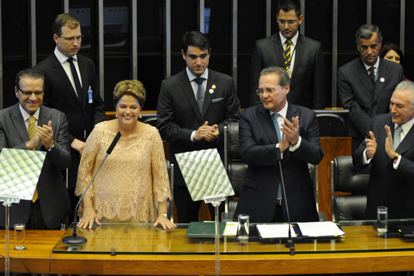 Dilma no Congresso durante posse (Foto: Divulgação Agência Brasil)