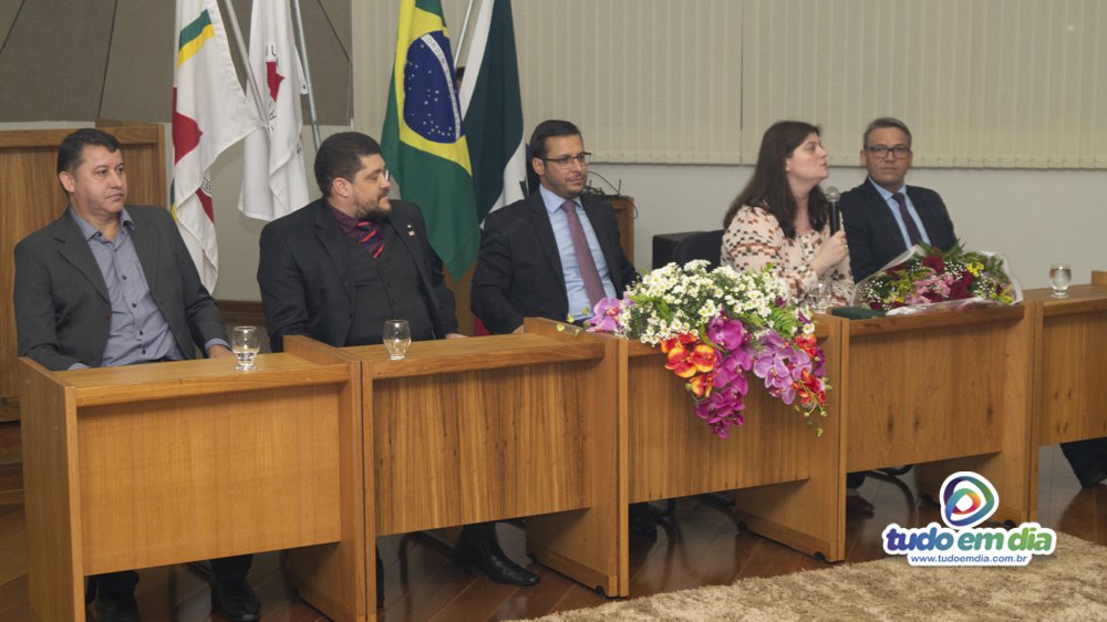 Dra. Maria Caroline Silveira Beraldo durante discurso (Foto: Gabriel Kazuto/Tudo Em Dia)