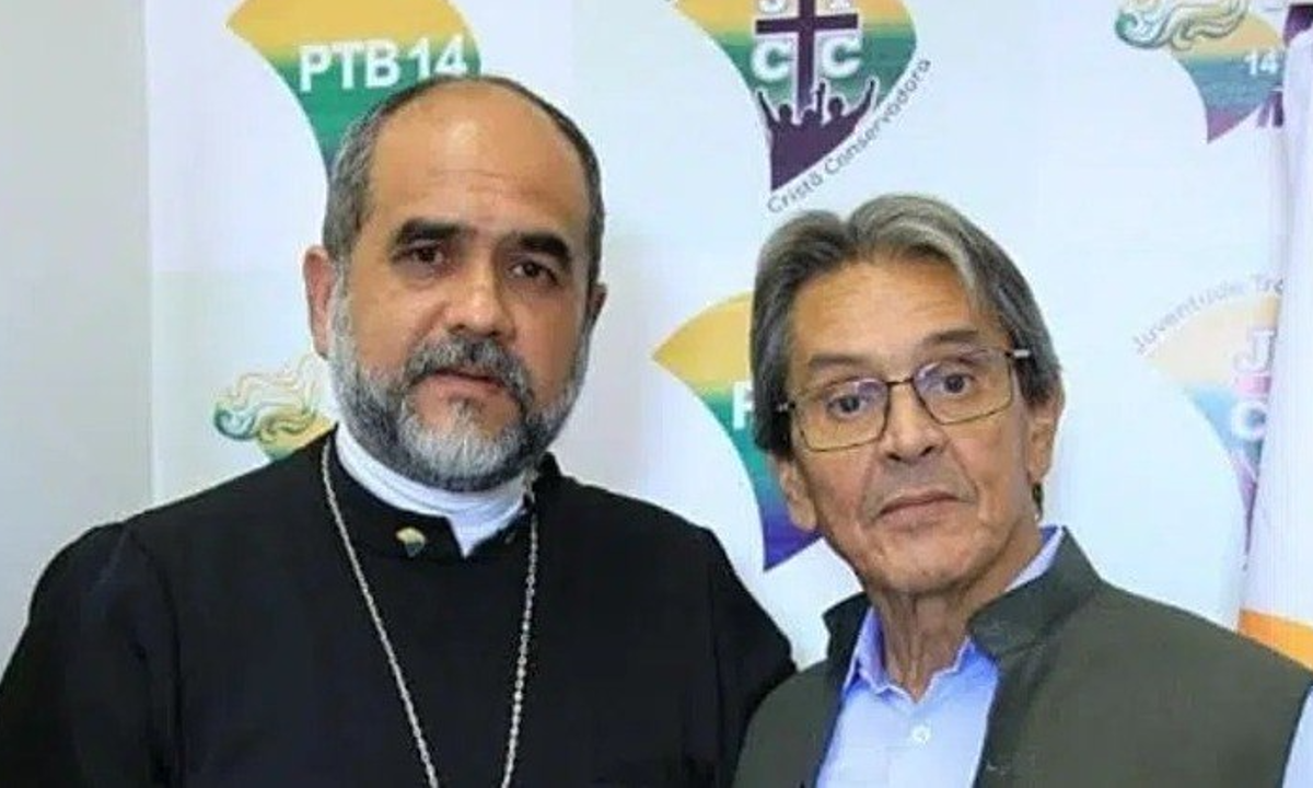 Padre Kelmon e Roberto Jefferson | Foto: Reprodução