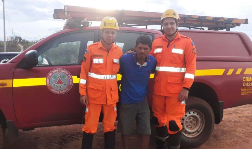 Homem foi encontrado desorientado e desnutrido | Foto: Bombeiros/Divulgação