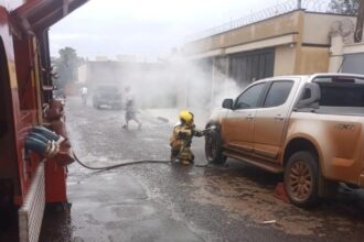 O incêndio pode ter iniciado após ação criminosa | Foto: Bombeiros