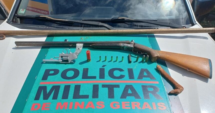 Três são presos em Capinópolis por posse ilegal de arma de fogo