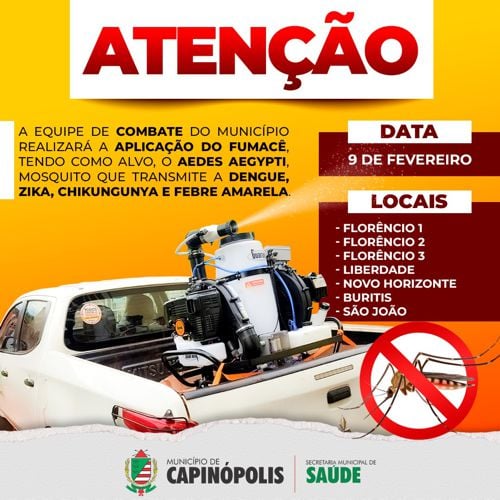 Capinópolis intensifica combate à Dengue com fumacê