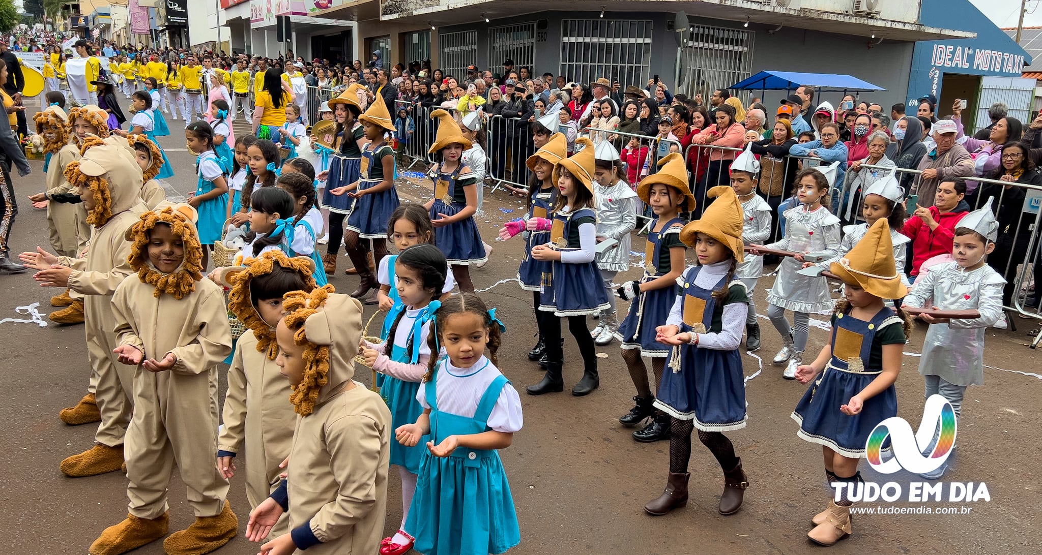 Alunos das escolas municipais e estaduais apresentaram um dos mais belos desfiles de todos os tempos — Foto: Maria Thereza Braga