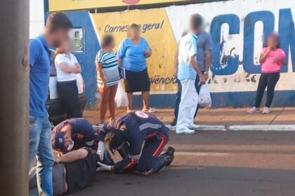 Homem ficou gravemente ferido em acidente registrado na Rua 102