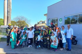 Situação hipotética de evacuação foi criadas para exercício e treinamento da equipe | Foto: Divulgação