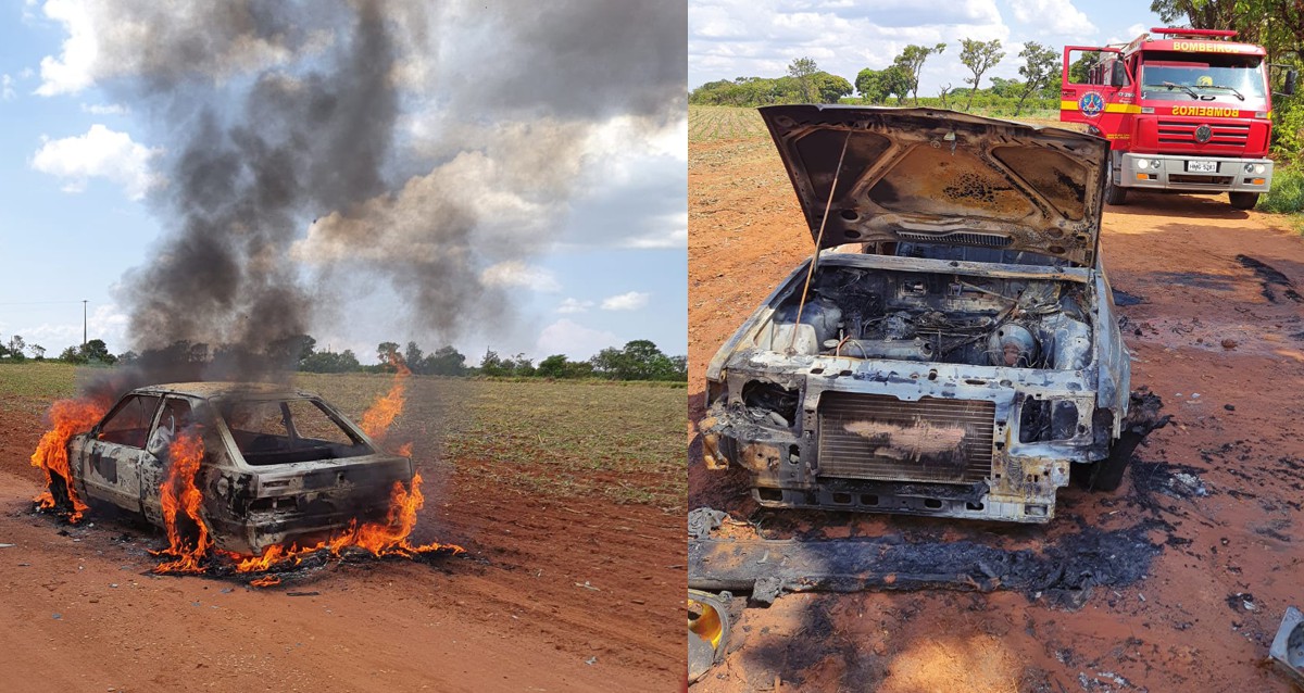 destaque fogo carro araguari