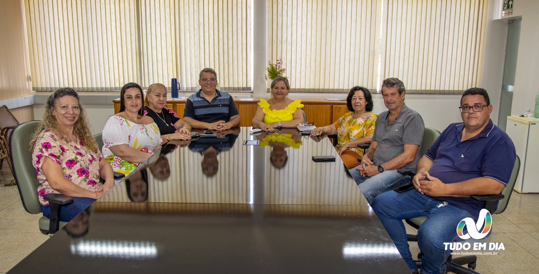 (esq) Marina Braga, Patrícia Habib, Maria Zélia, Jaisson Souza, Iracilda Duarte, Julia Pereira, Cláudio Scarparo e Michel Mendes | Foto: Paulo Braga/Tudo Em Dia