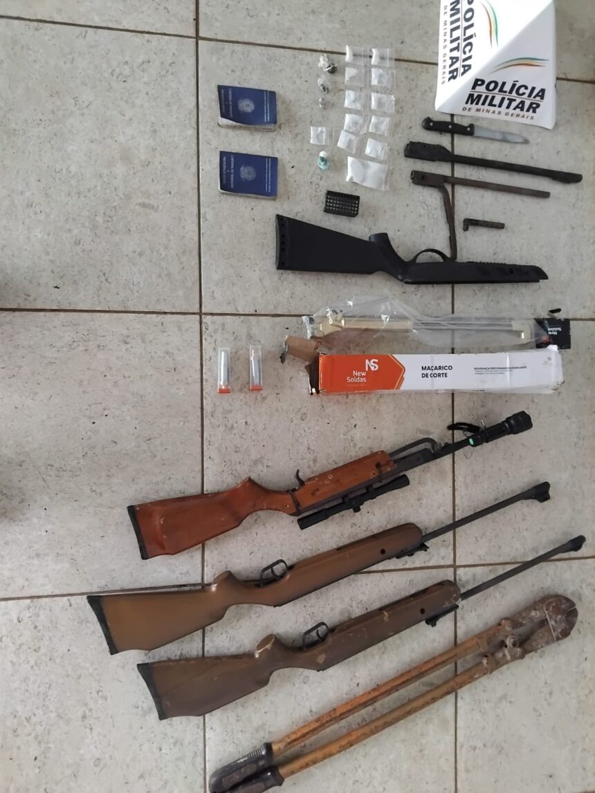 Polícia Militar prende autor de roubo e apreende drogas e armas em Capinópolis