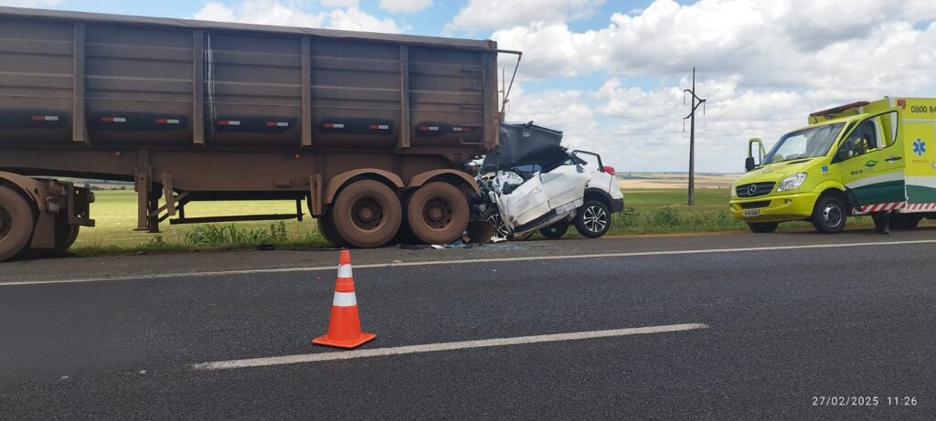 Acidente ocorreu na altura do uilômetro 112 da BR-050, em Uberaba