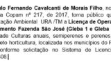 Nota pública de requisição de licença de Operação à Unidade Regional de Regularização Ambiental 